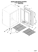 DOOR AND SHELF PARTS Diagram and Parts List for KRCA06XPSS00  KitchenAid Refrigerator