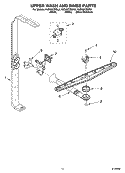 UPPER WASH AND RINSE PARTS Diagram and Parts List for KUDI02CRWH3  KitchenAid Dishwasher