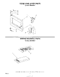 DOOR AND LATCH , WIRING HARNESS Diagram and Parts List for MW3500XP2  Whirlpool Microwave