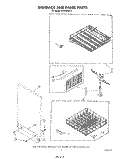 DISHRACK AND PANEL Diagram and Parts List for DU6000XR4  Whirlpool Dishwasher