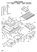 SHELF PARTS Diagram and Parts List for KTRC19MMSS01  KitchenAid Refrigerator