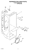 REFRIGERATOR LINER PARTS Diagram and Parts List for KSBP25FKSS01  KitchenAid Refrigerator