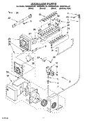 ICE MAKER Diagram and Parts List for GR9SHMXLQ01  Whirlpool Refrigerator