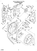 BULKHEAD Diagram and Parts List for KGYE777BWH1  KitchenAid Dryer