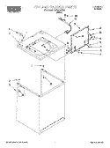 TOP AND CABINET Diagram and Parts List for RAB3132EW0  Roper Washer
