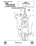 TUB AND BASKET Diagram and Parts List for GLA7900XKW0  Whirlpool Washer