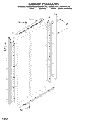 CABINET TRIM PARTS Diagram and Parts List for KSSS48FKB02  KitchenAid Refrigerator