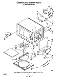 CABINET AND STIRRER Diagram and Parts List for MW3500XM0  Whirlpool Microwave