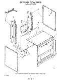 EXTERNAL OVEN Diagram and Parts List for SF0100ERW0  Whirlpool Range