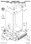 CABINET PARTS Diagram and Parts List for KSRA22ILBL13  KitchenAid Refrigerator