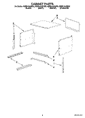 CABINET PARTS Diagram and Parts List for KBMS1454SSS0  KitchenAid Microwave