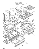 SHELF, LIT/OPTIONAL Diagram and Parts List for KTRS22MAAL00  KitchenAid Refrigerator