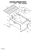 DRAWER & BROILER PARTS, OPTIONAL PARTS Diagram and Parts List for YKERA205PB6  KitchenAid Range