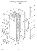 REFRIGERATOR DOOR Diagram and Parts List for 3XARG458GD00  Whirlpool Refrigerator