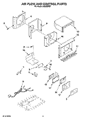 AIR FLOW AND CONTROL PARTS Diagram and Parts List for ACQ082PS7  Whirlpool Air Conditioner