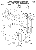 CABINET LINER AND DOOR PARTS Diagram and Parts List for KUIS155HBL4  KitchenAid Ice Maker