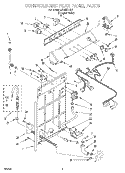CONTROLS AND REAR PANEL Diagram and Parts List for LXR9200HQ1  Whirlpool Washer