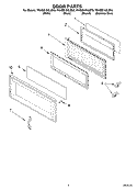 DOOR PARTS Diagram and Parts List for YKHMS155LBL0  KitchenAid Microwave