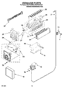 ICEMAKER PARTS, OPTIONAL PARTS (NOT INCLUDED) Diagram and Parts List for EC3JHAXRL00  Whirlpool Refrigerator