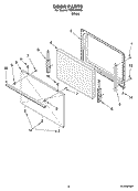 DOOR PARTS, OPTIONAL PARTS Diagram and Parts List for FEP310KW6  Roper Range