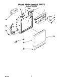 FRAME AND CONSOLE Diagram and Parts List for DU8016XX2  Whirlpool Dishwasher