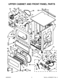 UPPER CABINET AND FRONT PANEL PARTS Diagram and Parts List for CSP2761TQ4  Whirlpool Dryer