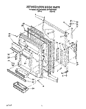 REFRIGERATOR DOOR Diagram and Parts List for 6ET20DKXAW00  Whirlpool Refrigerator