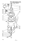 TUB AND BASKET Diagram and Parts List for LHA6300W2  Whirlpool Washer