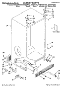 CABINET PARTS Diagram and Parts List for KSRG22FTBL01  KitchenAid Refrigerator