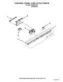 CONTROL PANEL AND LATCH PARTS Diagram and Parts List for KUDE60HXSS4  KitchenAid Dishwasher