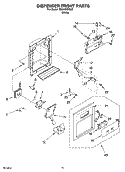 DISPENSER FRONT PARTS Diagram and Parts List for IS25AGXRQ02  Inglis Refrigerator
