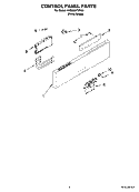 CONTROL PANEL PARTS Diagram and Parts List for KUDS02FSPA4  KitchenAid Dishwasher
