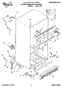 CABINET Diagram and Parts List for ET18ZKXBN01  Whirlpool Refrigerator
