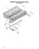 UPPER RACK AND TRACK Diagram and Parts List for KUDD23HY1  KitchenAid Dishwasher