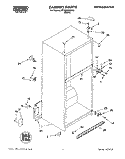 CABINET Diagram and Parts List for RT18EKREW00  Roper Refrigerator