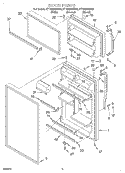 DOOR Diagram and Parts List for ET18GMXHN00  Whirlpool Refrigerator
