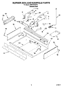 BURNER BOX AND MANIFOLD PARTS Diagram and Parts List for KDRP407HSS13  KitchenAid Range