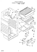 LINER Diagram and Parts List for RT12VKXHW00  Roper Refrigerator