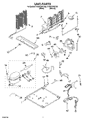 UNIT Diagram and Parts List for ET8MTMXKT02  Whirlpool Refrigerator
