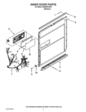 INNER DOOR PARTS Diagram and Parts List for KUDE40FXSP5  KitchenAid Dishwasher