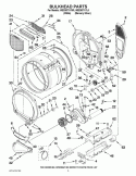 BULKHEAD PARTS Diagram and Parts List for WED9371YW0  Whirlpool Dryer