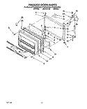 FREEZER DOOR Diagram and Parts List for ET22DMXBB00  Whirlpool Refrigerator