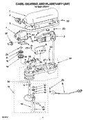 CASE, GEARING, AND PLANETARY UNIT Diagram and Parts List for KG25H-4  KitchenAid Mixer