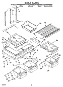 SHELF PARTS Diagram and Parts List for KTRC22EMBL04  KitchenAid Refrigerator