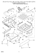 EVAPORATOR, ICE CUTTER GRID AND WATER Diagram and Parts List for KUIS155HPW2  KitchenAid Ice Maker