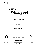 SECTION Diagram and Parts List for EH270FXLN1  Whirlpool Freezer