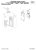 CONTROL PANEL PARTS Diagram and Parts List for KHMS175MWH0  KitchenAid Microwave