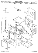 OVEN PARTS Diagram and Parts List for KEBC147KWH04  KitchenAid Range