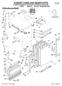 CABINET, LINER AND DOOR, LITERATURE Diagram and Parts List for KUIS185JBT1  KitchenAid Ice Maker