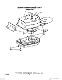MOTOR AND HOUSING Diagram and Parts List for KFP403  Whirlpool Food Processor